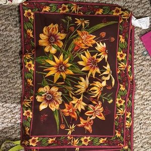 Set a four floral fabric placemats from April Cornell